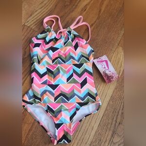 Kanu Surf Kids Chevron Swimsuit - Multicolor